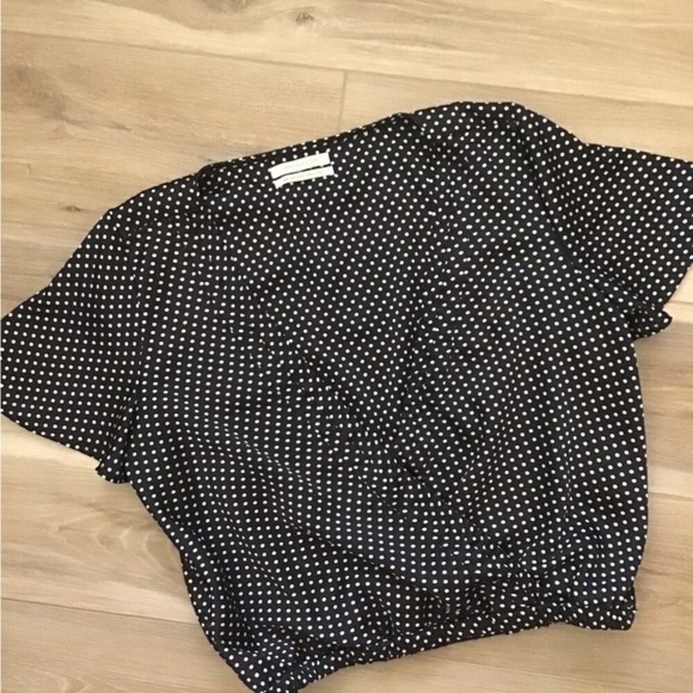 Urban Outfitters Surplice Neckline Polka Dot Blouse M